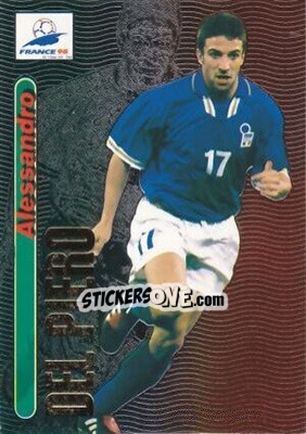 Sticker Alessandro Del Piero - FIFA World Cup France 1998. Trading Cards n. 74 - Panini