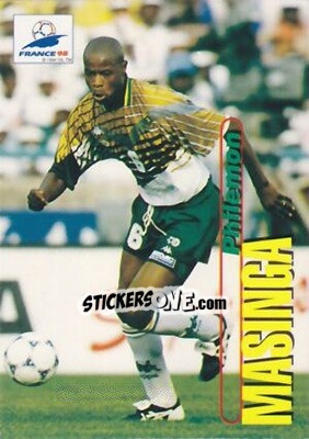 Sticker Philemon Masinga - FIFA World Cup France 1998. Trading Cards n. 89 - Panini