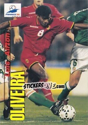 Sticker Luís Airton Oliveira - FIFA World Cup France 1998. Trading Cards n. 94 - Panini