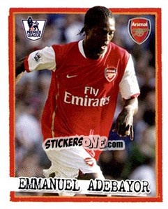 Sticker Emmanuel Adebayor - English Premier League 2007-2008. Kick off - Merlin