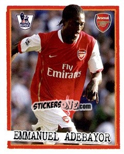 Sticker Emmanuel Adebayor - English Premier League 2007-2008. Kick off n. 10 - Merlin