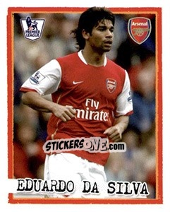 Sticker Eduardo Da Silva - English Premier League 2007-2008. Kick off - Merlin