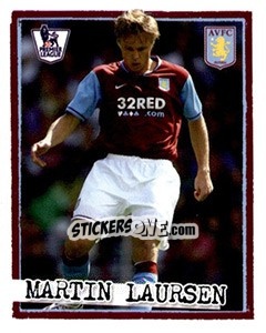 Sticker Martin Laursen - English Premier League 2007-2008. Kick off n. 16 - Merlin