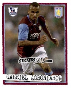 Sticker Gabriel Agbonlahor - English Premier League 2007-2008. Kick off - Merlin