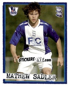 Cromo Mathew Sadler - English Premier League 2007-2008. Kick off - Merlin