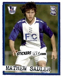 Sticker Mathew Sadler - English Premier League 2007-2008. Kick off n. 27 - Merlin