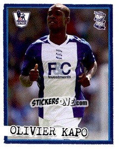 Sticker Olivier Kapo - English Premier League 2007-2008. Kick off n. 32 - Merlin