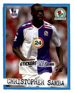 Sticker Christopher Samba - English Premier League 2007-2008. Kick off - Merlin