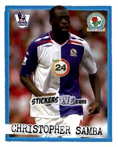 Sticker Christopher Samba - English Premier League 2007-2008. Kick off n. 37 - Merlin