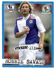 Sticker Robbie Savage - English Premier League 2007-2008. Kick off - Merlin