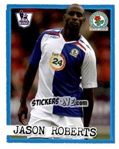 Sticker Jason Roberts - English Premier League 2007-2008. Kick off - Merlin