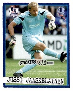 Sticker Jussi Jaaskelainen - English Premier League 2007-2008. Kick off n. 46 - Merlin