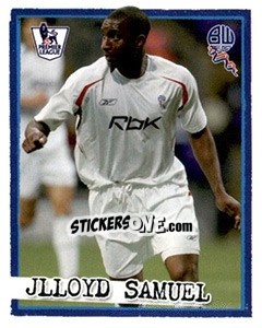 Sticker Jlloyd Samuel - English Premier League 2007-2008. Kick off - Merlin