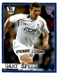 Cromo Gary Speed - English Premier League 2007-2008. Kick off - Merlin