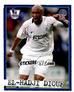 Sticker El-Hadji Diouf - English Premier League 2007-2008. Kick off n. 52 - Merlin
