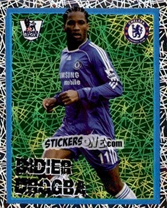 Sticker Didier Drogba - English Premier League 2007-2008. Kick off n. 67 - Merlin