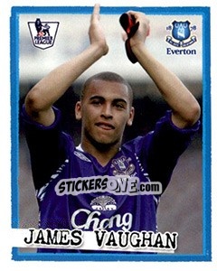 Cromo James Vaughan - English Premier League 2007-2008. Kick off - Merlin