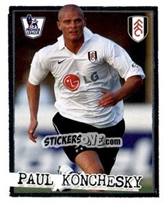 Sticker Paul Konchesky - English Premier League 2007-2008. Kick off - Merlin