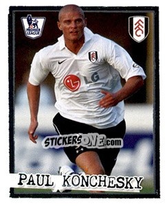 Sticker Paul Konchesky - English Premier League 2007-2008. Kick off n. 92 - Merlin