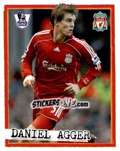 Sticker Daniel Agger - English Premier League 2007-2008. Kick off n. 104 - Merlin
