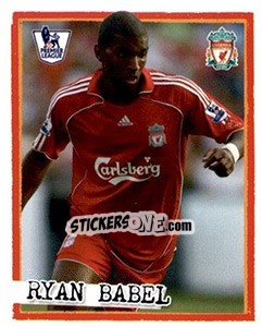 Sticker Ryan Babel - English Premier League 2007-2008. Kick off - Merlin