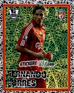 Sticker Fernando Torres - English Premier League 2007-2008. Kick off n. 110 - Merlin