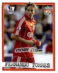 Sticker Fernando Torres - English Premier League 2007-2008. Kick off - Merlin