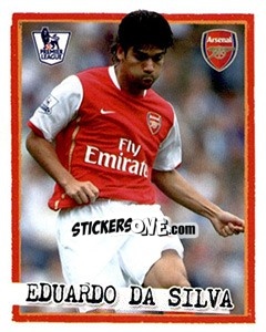Sticker Eduardo Da Silva - English Premier League 2007-2008. Kick off n. 116 - Merlin