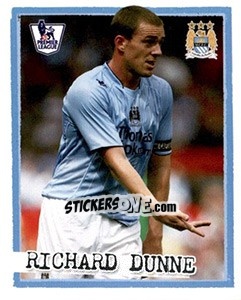 Sticker Richard Dunne - English Premier League 2007-2008. Kick off - Merlin