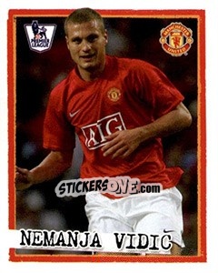 Sticker Nemanja Vidic - English Premier League 2007-2008. Kick off n. 136 - Merlin