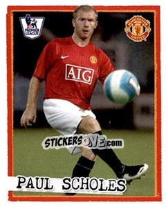 Sticker Paul Scholes - English Premier League 2007-2008. Kick off - Merlin