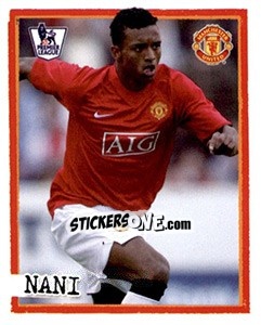 Sticker Nani - English Premier League 2007-2008. Kick off - Merlin