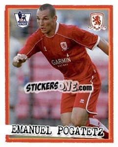 Sticker Emanuel Pogatetz - English Premier League 2007-2008. Kick off - Merlin