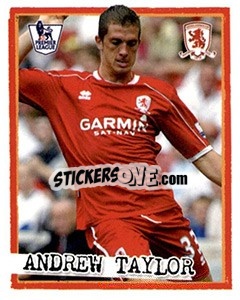 Sticker Andrew Taylor - English Premier League 2007-2008. Kick off - Merlin