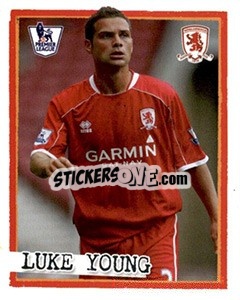 Cromo Luke Young - English Premier League 2007-2008. Kick off - Merlin