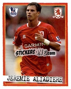 Sticker Jeremie Aliadiere - English Premier League 2007-2008. Kick off - Merlin