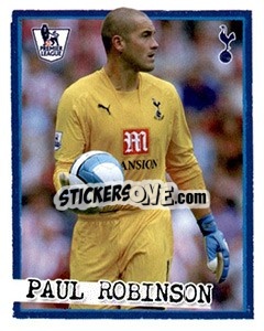 Sticker Paul Robinson - English Premier League 2007-2008. Kick off - Merlin