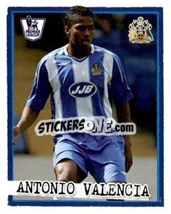 Sticker Antonio Valencia - English Premier League 2007-2008. Kick off - Merlin