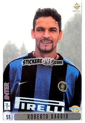 Sticker Roberto Baggio - Calcio 1999-2000 n. 51 - Mundicromo