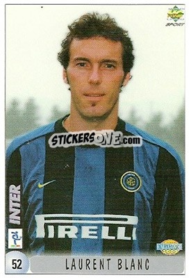 Sticker Laurent Blanc - Calcio 1999-2000 n. 52 - Mundicromo
