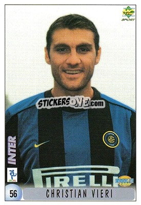 Sticker Christian Vieri - Calcio 1999-2000 n. 56 - Mundicromo