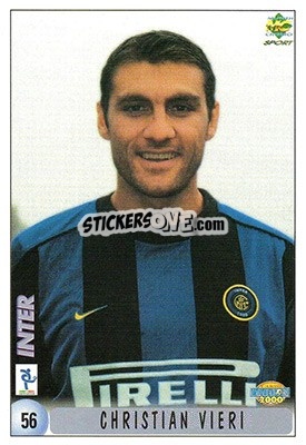 Figurina Christian Vieri - Calcio 1999-2000 - Mundicromo