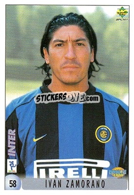 Sticker Ivan Zamorano - Calcio 1999-2000 n. 58 - Mundicromo