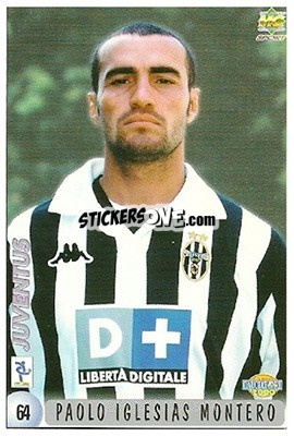 Sticker Paolo Montero - Calcio 1999-2000 - Mundicromo