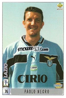 Sticker Paolo Negro - Calcio 1999-2000 - Mundicromo