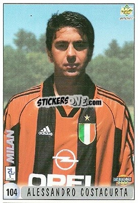 Sticker Alessandro Costacurta - Calcio 1999-2000 n. 104 - Mundicromo