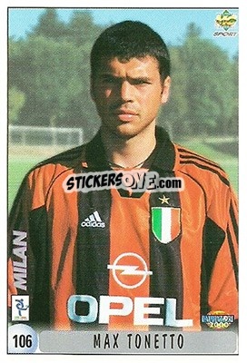 Sticker Max Tonetto - Calcio 1999-2000 n. 106 - Mundicromo