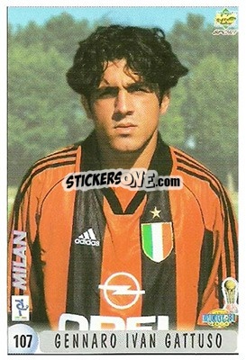 Figurina Gennaro Ivan Gattuso - Calcio 1999-2000 - Mundicromo