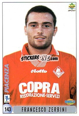 Sticker Francesco Zerbini - Calcio 1999-2000 n. 143 - Mundicromo