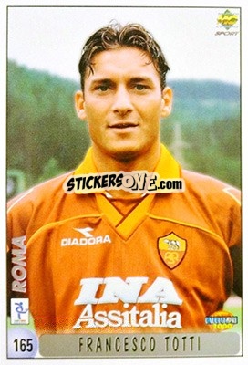 Sticker F. Totti / M. Delvecchio - Calcio 1999-2000 n. 165 - Mundicromo